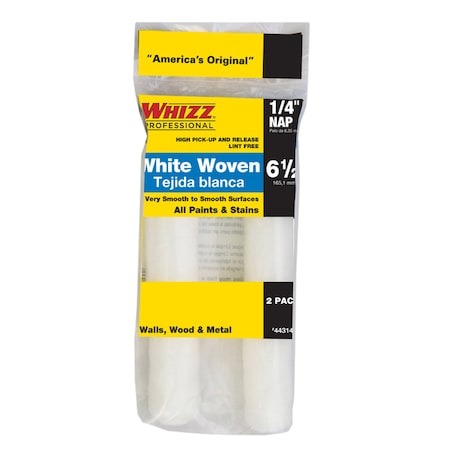 Work Tools Whizz Woven 6.5 in. W X 1/4 in. Mini Paint Roller Cover 2 pk 44314